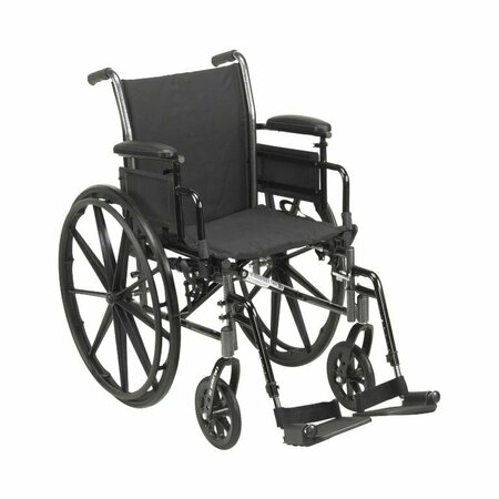 MCKESSON drive Cruiser III Manual Wheelchair, 18 Inch Seat Width 146-K318ADDA-SF